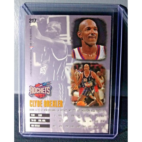 1995-96 Clyde Drexler #217 Basketball Card - Picture 2 of 2